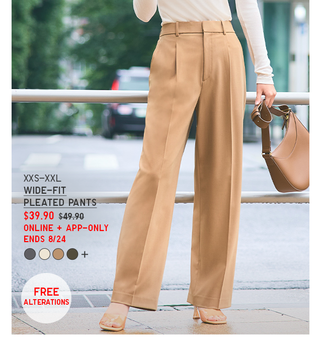 PDP2 - WOMEN WIDE-FIT PLEATED PANTS