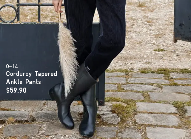 HERO 3 - WOMEN CORDUROY TAPERED ANKLE PANTS