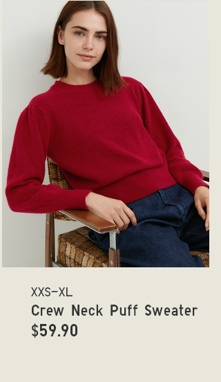 PDP 7 - WOMEN CREW NECK PUFF SWEATER