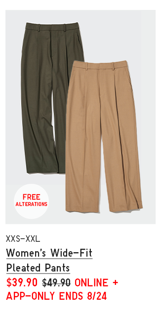PDP 15 - WOMEN'S WIDE-FIT PLEATED PANTS