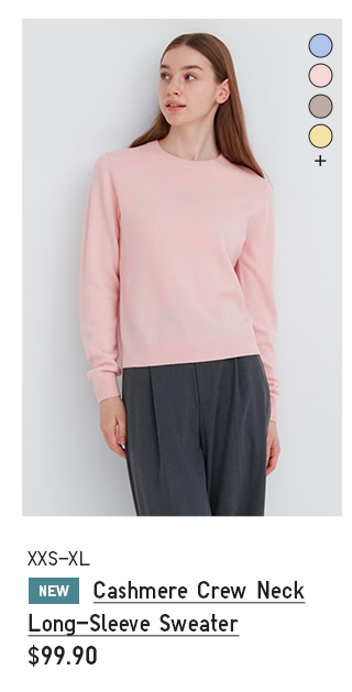 PDP 3 - WOMEN CASHMERE CREW NECK LONG SSLEEVE SWEATER