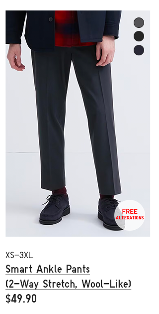 PDP 6 - MEN SMART ANKLE PANTS (2-WAY STRETCH WOOL LIKE)