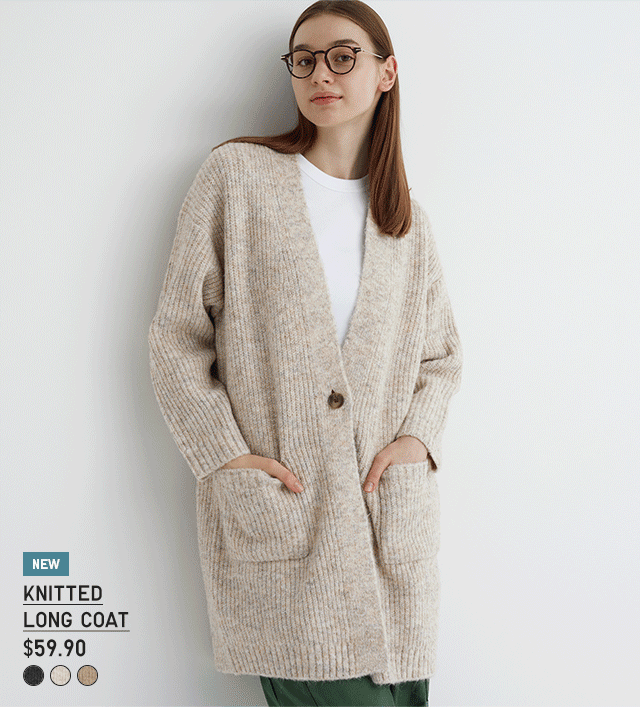 HERO - WOMEN KNITTED LONG COAT