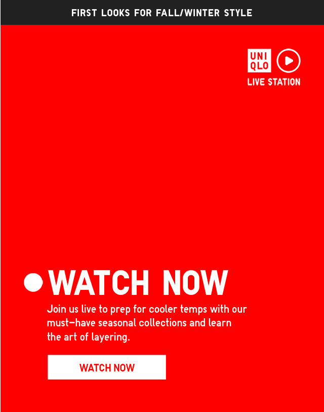 BANNER 3 - FIRST LOOKS FOR FALL WINTER STYLE WATCH NOW.