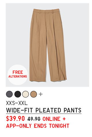 PDP 12 - WIDE-FIT PLEATED PANTS