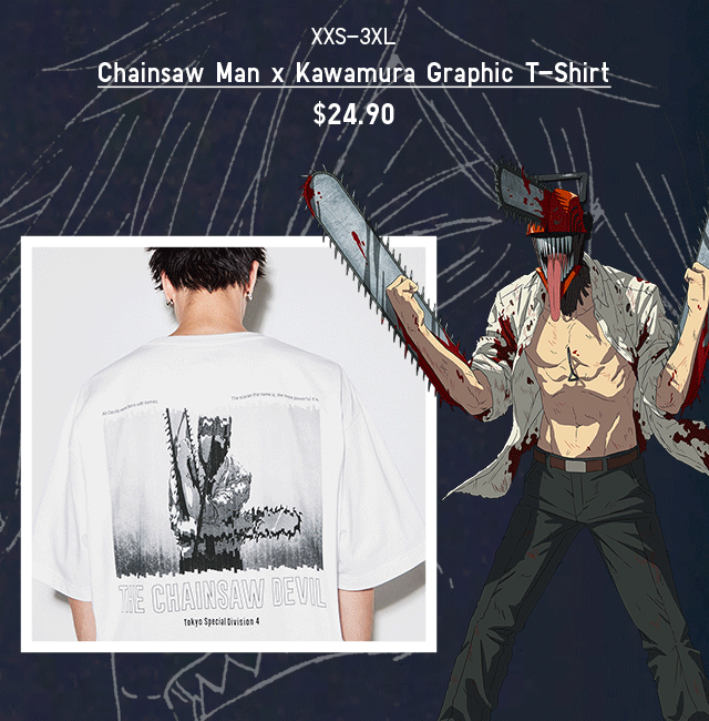 PDP 1 - CHAINSAW MAN X KAWAMURA GRAPHIC T-SHIRT