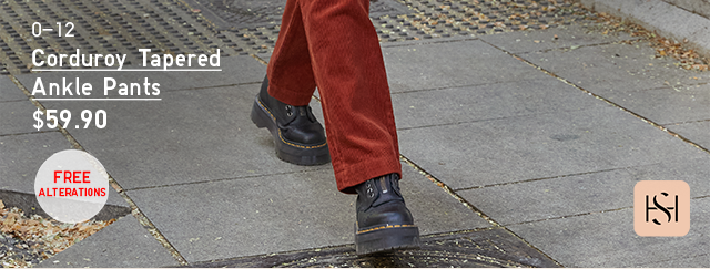 HERO 3 - WOMEN CORDUROY TAPERED ANKLE PANTS