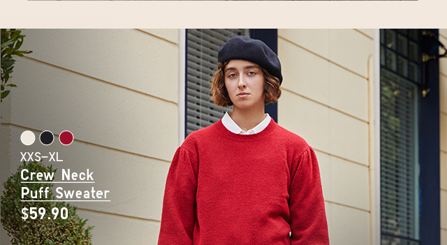PDP2 - WOMEN CREW NECK PUFF SWEATER