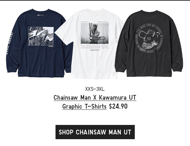 PDP 3 - CHAINSAW MAN X KAWAMURA UT GRAPHIC T-SHIRTS