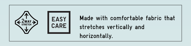 BANNER 1 - MADE WITH COMFORTABLE FABRIC THAT STRETCHES VERTICALLY AND HORIZONTALLY.