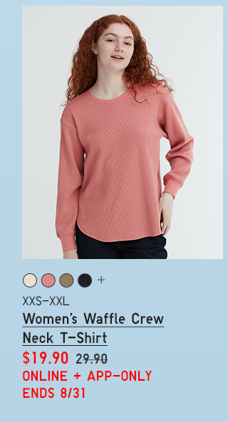 PDP7 - WOMEN'S WAFFLE CREW NECK T-SHIRT