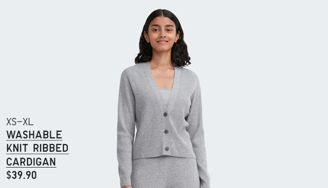 HERO 1 - WOMEN WASHABLE KNIT RIBBED CARDIGAN