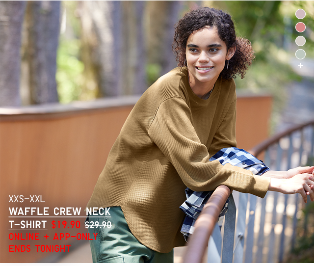 PDP 5 - WOMEN WAFFLE CREW NECK T-SHIRT