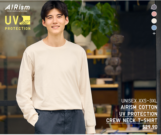 PDP 7 - UNISEX AIRISM COTTON UV PROTECTION CREW NECK T-SHIRT
