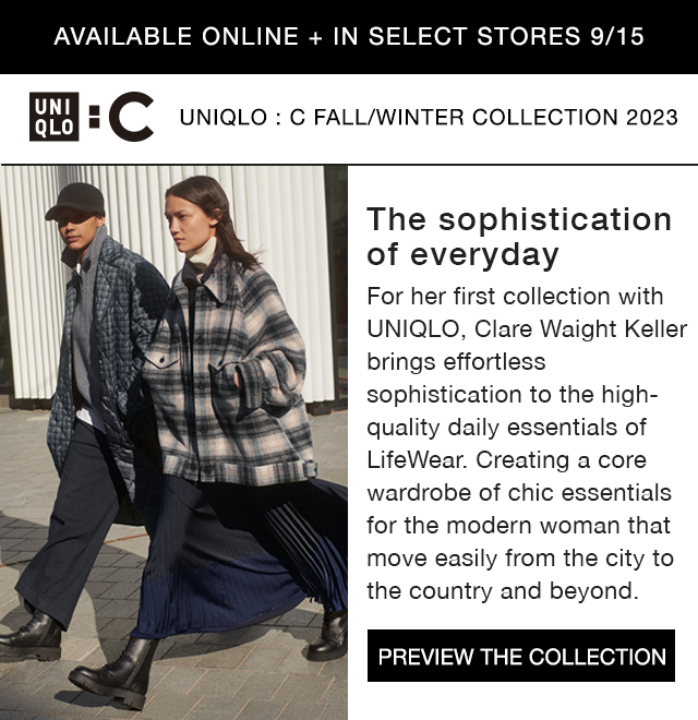 BANNER 3 - UNIQLO C 2023 FALL WINTER COLLECTION. PREVIEW NOW.