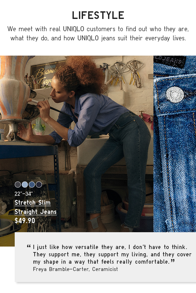 PDP 1 - WOMEN STRETCH SLIM STRIAGHT JEANS