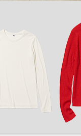 PDP 6 - WOMEN SHEER JERSEY CREW NECK LONG SLEEVE T-SHIRT