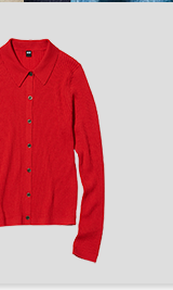 PDP 7 - WOMEN EXTRA FINE MERINO RIBBED POLO CARIDGAN