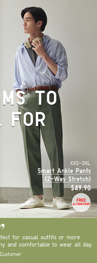 HERO 2 - MEN SMART ANKLE PANTS (2-WAY STRETCH)