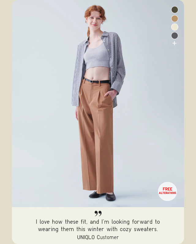 PDP 1 - WOMEN WIDE-FIT PLEATED PANTS