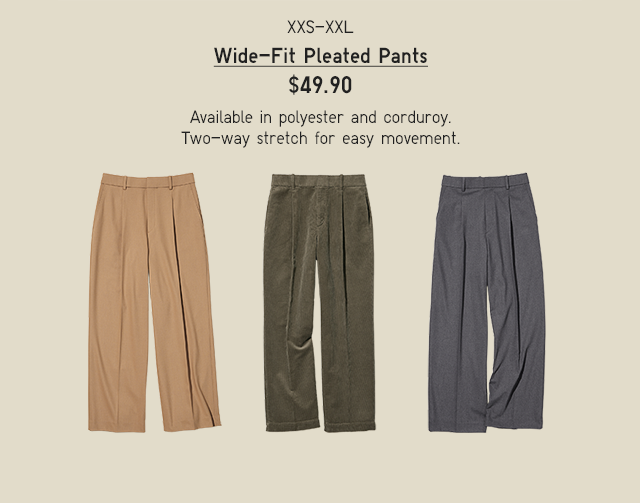 PDP 2 - WOMEN WIDE-FIT PLEATED PANTS