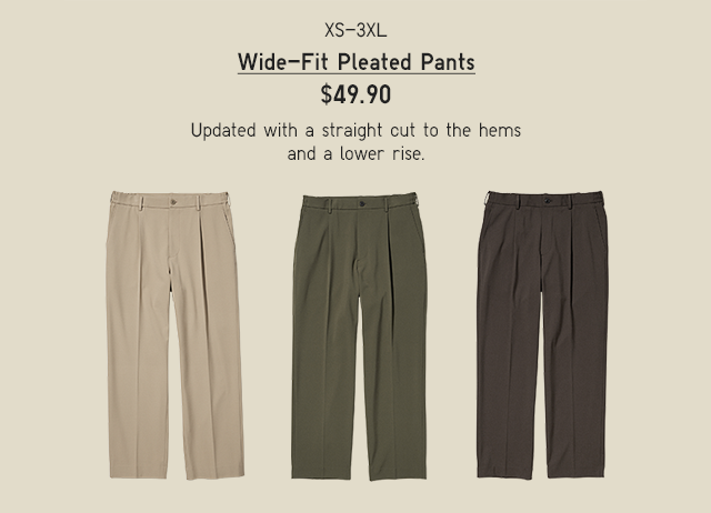 PDP 4 - MEN WIDE-FIT PLEATED PANTS