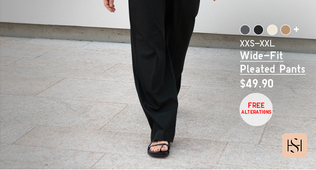 PDP10 - WOMEN WIDE FIT PLEATED PANTS