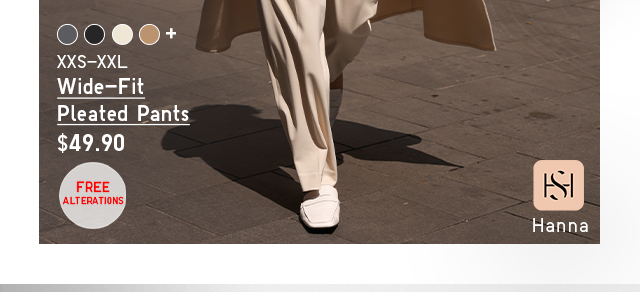 PDP8 - WOMEN WIDE FIT PLEATED PANTS