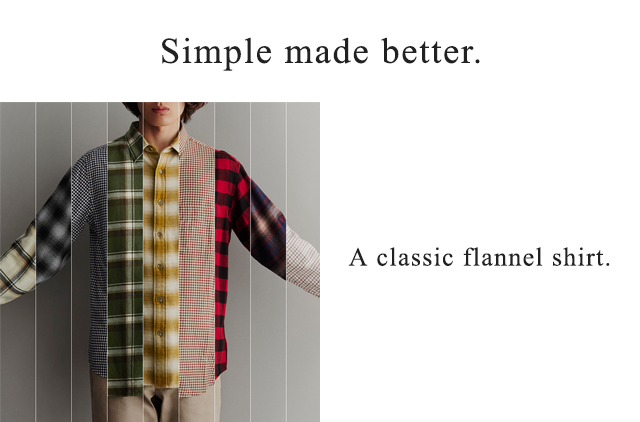BANNER 1 - A CLASSIC FLANNEL SHIRT.