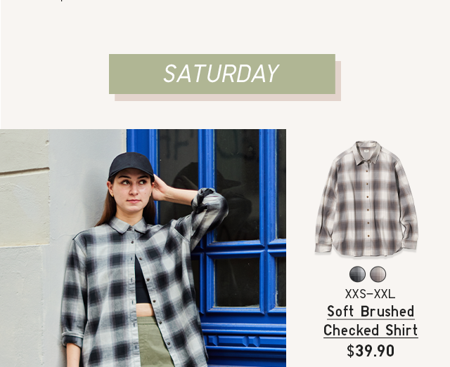 PDP12 - WOMEN SOFT BRUSHED CHECKED SHIRT