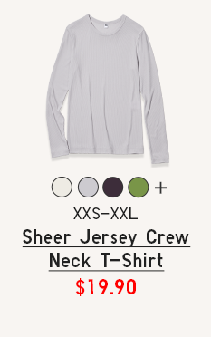 PDP9 - WOMEN SHEER JERSEY CREW NECK T-SHIRT