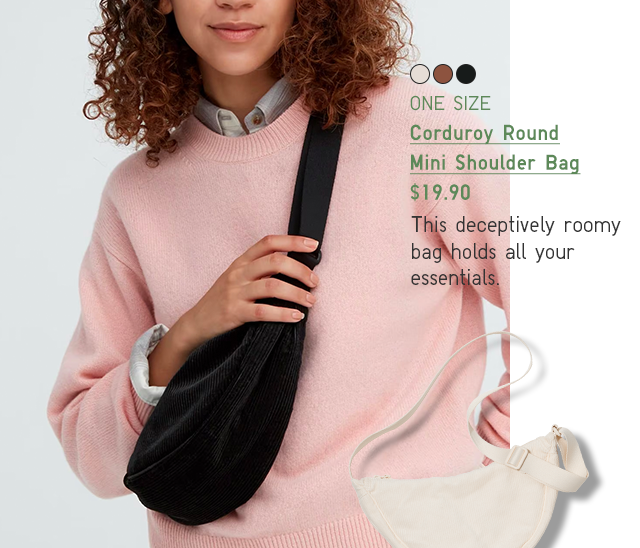 PDP7 - CORDUROY ROOUND MINI SHOULDER BAG