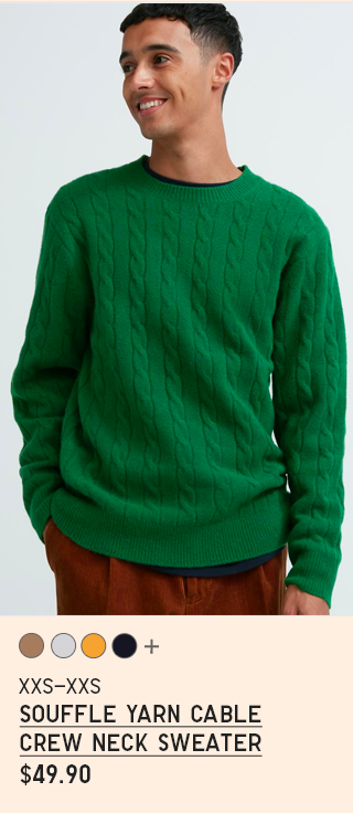 PDP 3 - MEN SOUFFLE YARN CABLE CREW NECK SWEATER