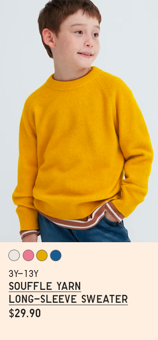 PDP 6 - KIDS SOUFFLE YARN LONG SLEEVE SWEATER