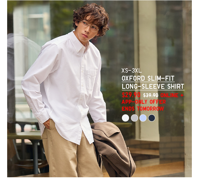 PDP1 - MEN OXFORD SLIM FIT LONG SLEEVE SHIRT