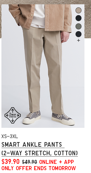 PDP6 - MEN SMART ANKLE PANTS (2 WAY STRETCH COTTON)