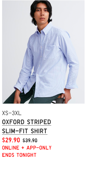 PDP10 - MEN OXFORD STRIPED SLIM-FIT SHIRT