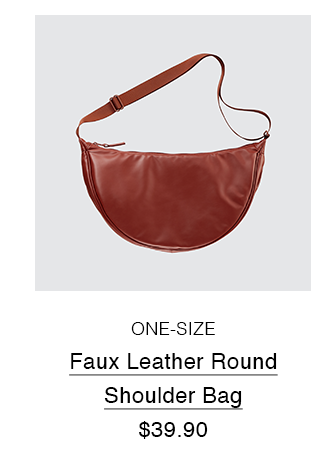 PDP3 - FAUX LEATHER ROUND SHOULDER BAG