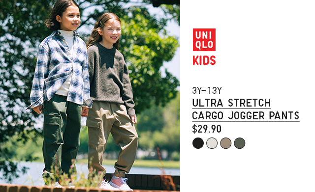 PDP3 - KIDS ULTRA STRETCH CARGO JOGGER PANTS