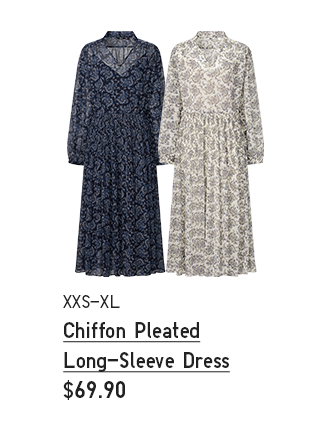 PDP 3 - WOMEN CHIFFON LONG SLEEVE DRESS