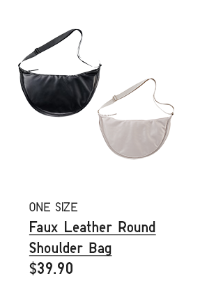 PDP 6 - FAUX LEATHER ROUND SHOULDER BAG
