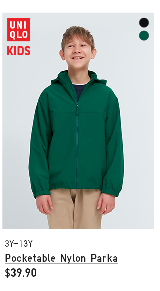 PDP 10 - KIDS POCKETABLE NYLON PARKA