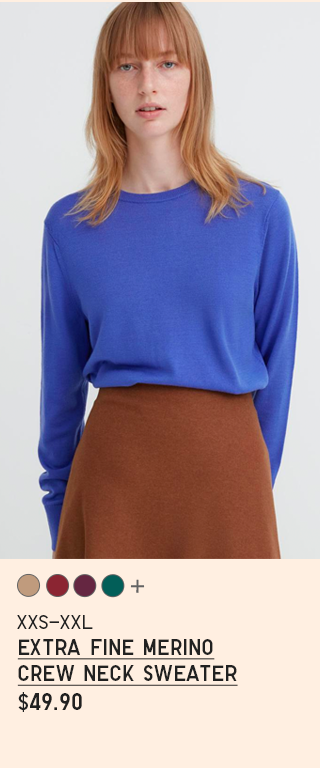 PDP 1 - WOMEN EXTRA FINE MERINO CREW NECK SWEATER