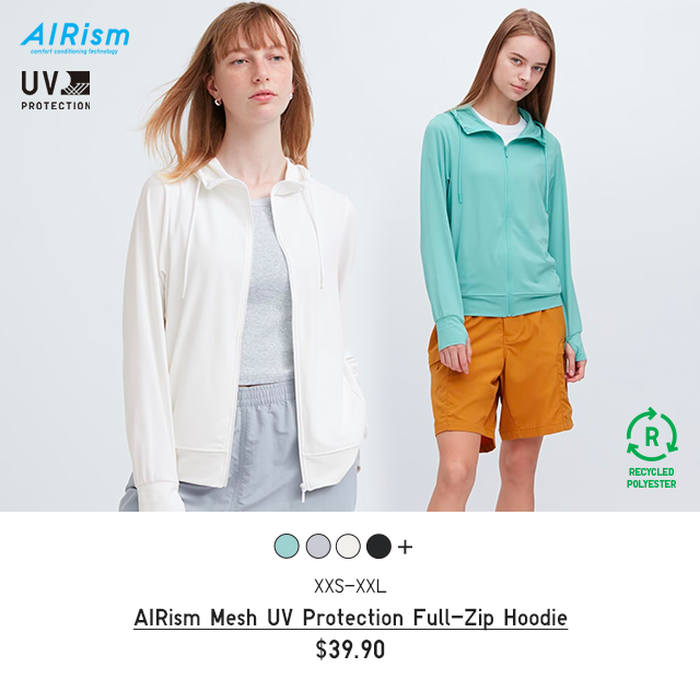 PDP1 - WOMEN AIRISM MESH UV PROTECTION FULL-ZIP HOODIE