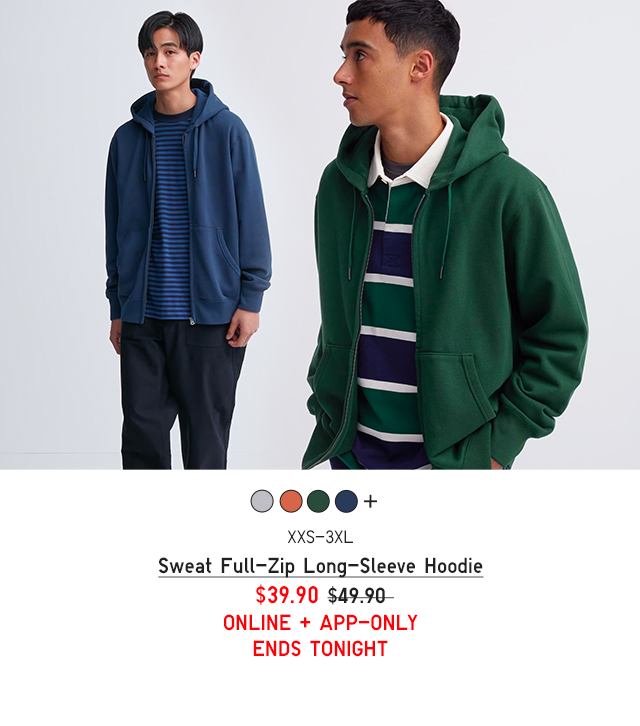 PDP2 - MEN SWEAT FULL ZIP LONG-SLEEVE HOODIE