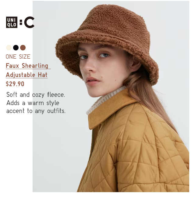 PDP10 - WOMEN Faux Shearling Adjustable Hat