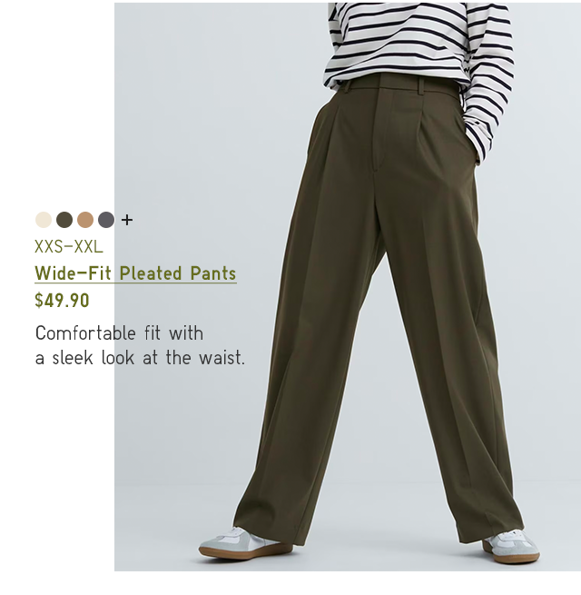 PDP6 - WOMEN WIDE-FIT PLEATED PANTS