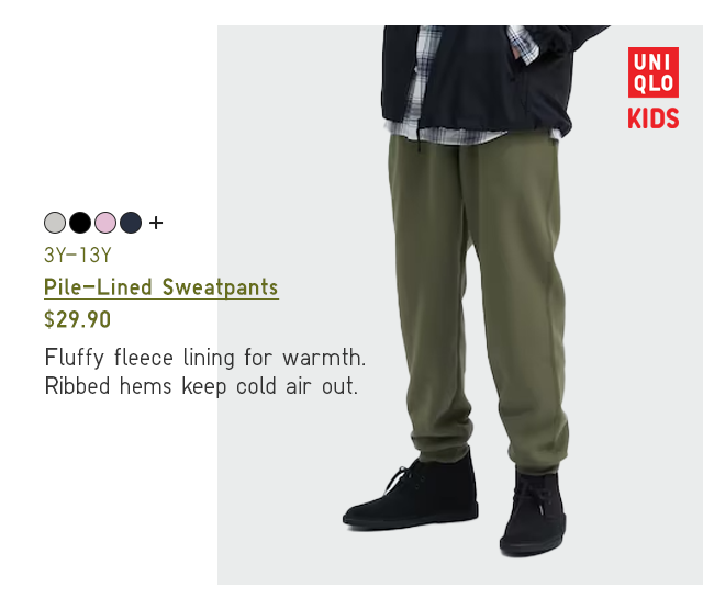 PDP8 - KIDS Pile-Lined Sweatpants