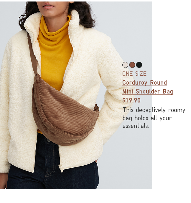 PDP9 - WOMEN CORDDUROY ROUND MINI SHOULDER BAG