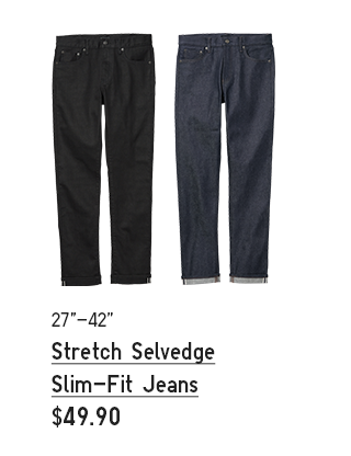 PDP 2 - MENS STRETCH SELVEDGE SLIM FIT JEANS